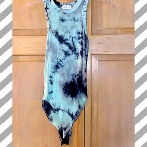 Tie dye blue bodysuit